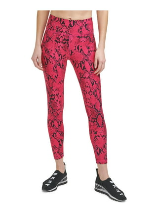 DKNY Sport Luminescence Printed High Rise Ankle Leggings, Size Large