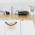 thumbnail image 4 of HONITANO Hanging Kitchen Trash Can White Plastic Garbage Bin with Lid Space Saving Design for Home, 4 of 6