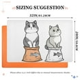 thumbnail image 6 of Yayeee Doormat for Indoor Entrance 32" x 20" Non Slippery Floor Rug, Gray Cute Chubby Cat, 6 of 8