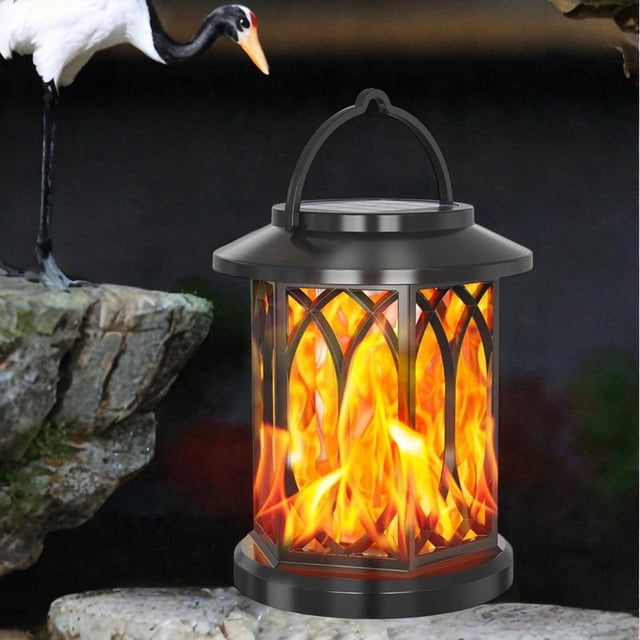Luz Solar colgante para exteriores, farol de jardín con llama parpadeante, , decoración exterior del hogar, , lámpara decorativa para