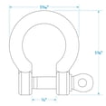 thumbnail image 5 of Seachoice Stainless Steel Anchor Shackle, 1/4 In., 5 of 5