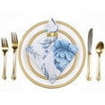 thumbnail image 2 of Jiayy Floral Pattern Blue Bird Dinner Napkin for Farmhouse Party Dining Table Decor 6 PCS, 2 of 7