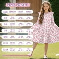 thumbnail image 6 of FKELYI Pink Cow Print Toddler Girl Long Sleeve Dresses Breathable A-Line Ruffle Trim Dress Soft Fall Outfits for Girls Patchwork Dresses, 7-8 Y, 6 of 6