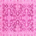 thumbnail image 1 of Ahgly Company Indoor Square Oriental Pink Traditional Area Rugs, 7' Square, 1 of 4