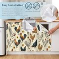 thumbnail image 5 of Farm Rooster Cabinet Curtains for Kitchen 35"W x 35"L, Country Watercolor Brown Blue White Chicken Sunflower Laundry Sink Cabinets Magic Tape Short Curtain Privacy Panel for Bathroom Vanity Cabinets, 5 of 9