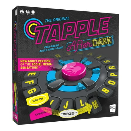Tapple: After Dark Word Game, Fast-Paced Board Game for Ages 17 , Pick a Category, Tap a Letter, Shout an Answer, and Race Against The Timer to be The Last Player, Great Party Game for 1, by USAopoly