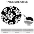 thumbnail image 5 of Floral round tablecloth with elastic edge and wrinkle-resistant polyester, fits 44-52 inch tables, extra large version, 5 of 6
