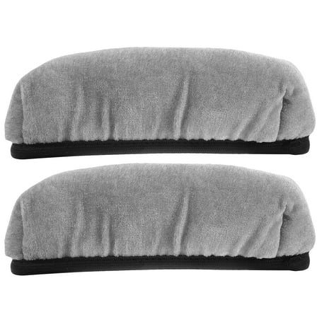 ELAYARD Elastic Crutch Pads Grey Velour for Underarm Comfort and Protection 2Pcs