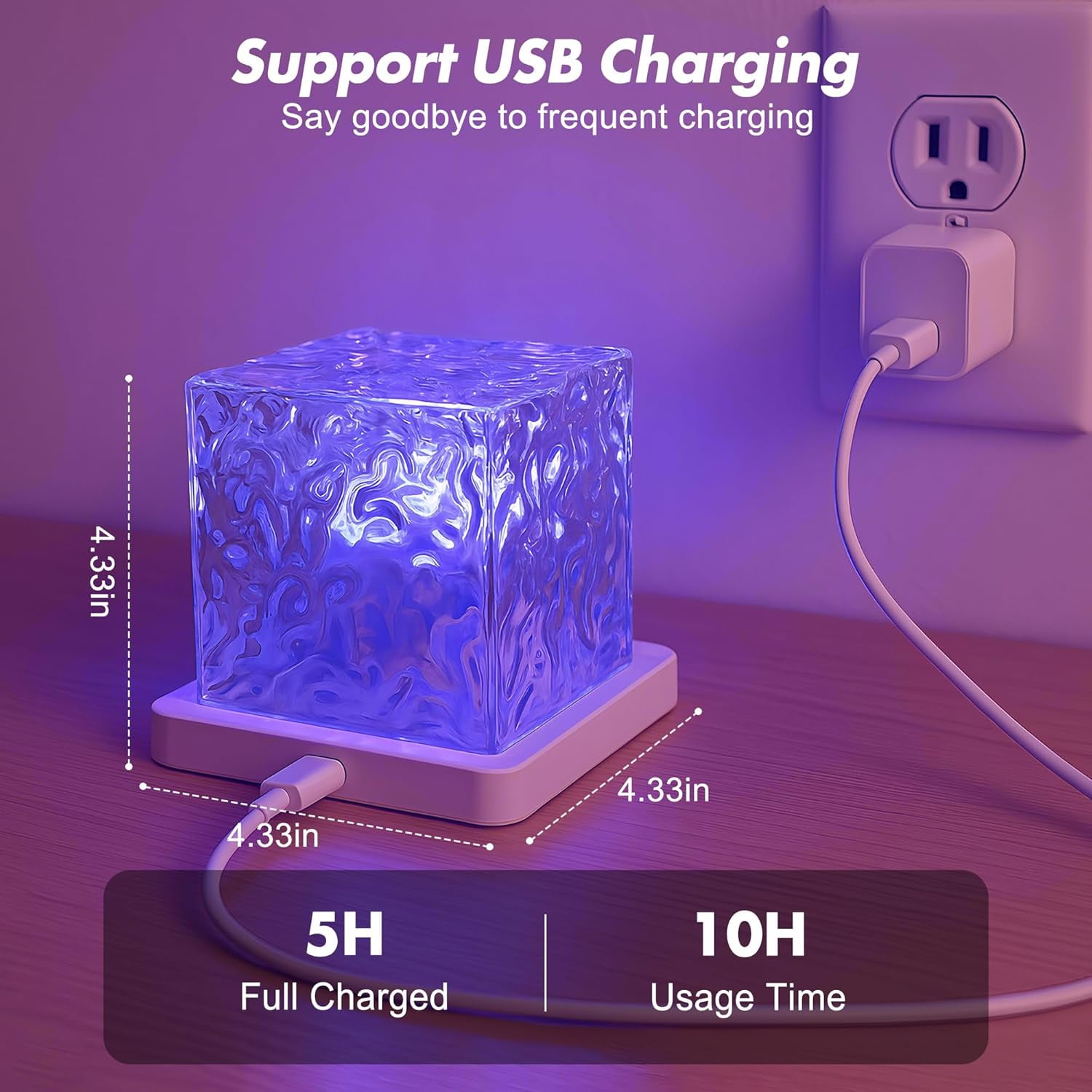 Dynamic Rotating Water Ripple Projector Night Light - Rechargeable 16-Color Changing Ocean Wave Lamp, Waterproof Shower Light with Remote Control & Dimmable Modes for Bathroom & Bedroom