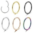 thumbnail image 4 of QQTDFG 5Pcs Stainless Steel Nose Rings Hoop Cartilage Earrings Septum Piercings Jewelry-20g 10mm 5pcs set, 4 of 9