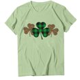 thumbnail image 4 of Pompotops Blouse Décontractée pour Femmes Imprimée pour la Saint-Patrick à Manches Courtes et Col Rond, 4 of 5