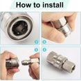 thumbnail image 2 of 3/8 Quick Connect Fittings,Pressure Washer Quick Connect Kit,Stainless Steel Adapter Set Female and Male Thread(4Pieces), 2 of 7