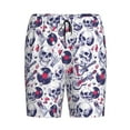 thumbnail image 6 of Daiia music Skull record mike Mens Woven Stretch Pajama Short,Short Pajama Pants-X-Large, 6 of 7
