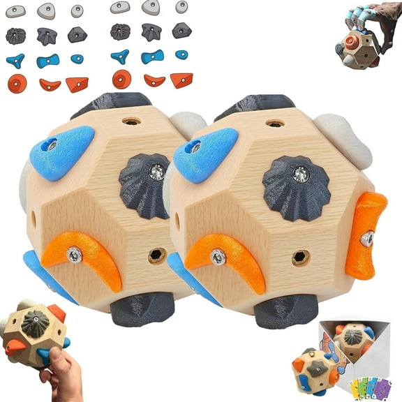 Boulder Block for Climbers, Finger Strengthener & Grip Trainer for Rock Climbers, Simulated Climbing Training Balls, Build Strength and Precision, Durable and Portable, Gifts for Rock Climbers