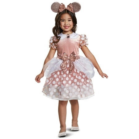 Toddler Girls Rose Gold Minnie Mouse Costume size