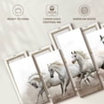 thumbnail image 6 of Elephant Stock Arabian Horses Wall Art - Horizontal Multi Panel Canvas - Living Room Wall Decor - Animal Multi Panel - White And Gray Decor - 66" x 33", 6 of 8