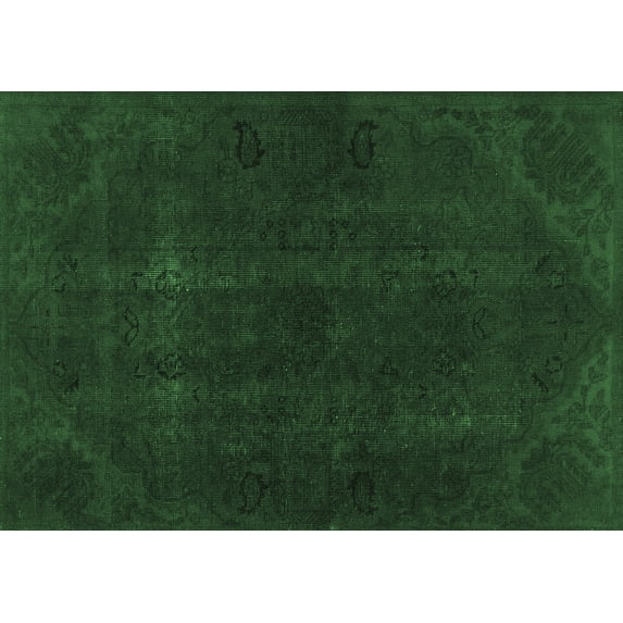 Ahgly Company Indoor Rectangle Persian Emerald Green Bohemian Area Rugs, 4' x 6'