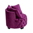 thumbnail image 5 of S-HOME Upholstered Tufted Leisure Chair In Fabric Modern Accent Chair For Stylish Living Room Decor，Violet, 5 of 5