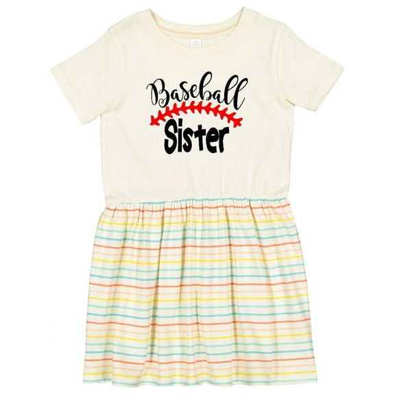 Inktastic Baseball Sister Girls Toddler Dress