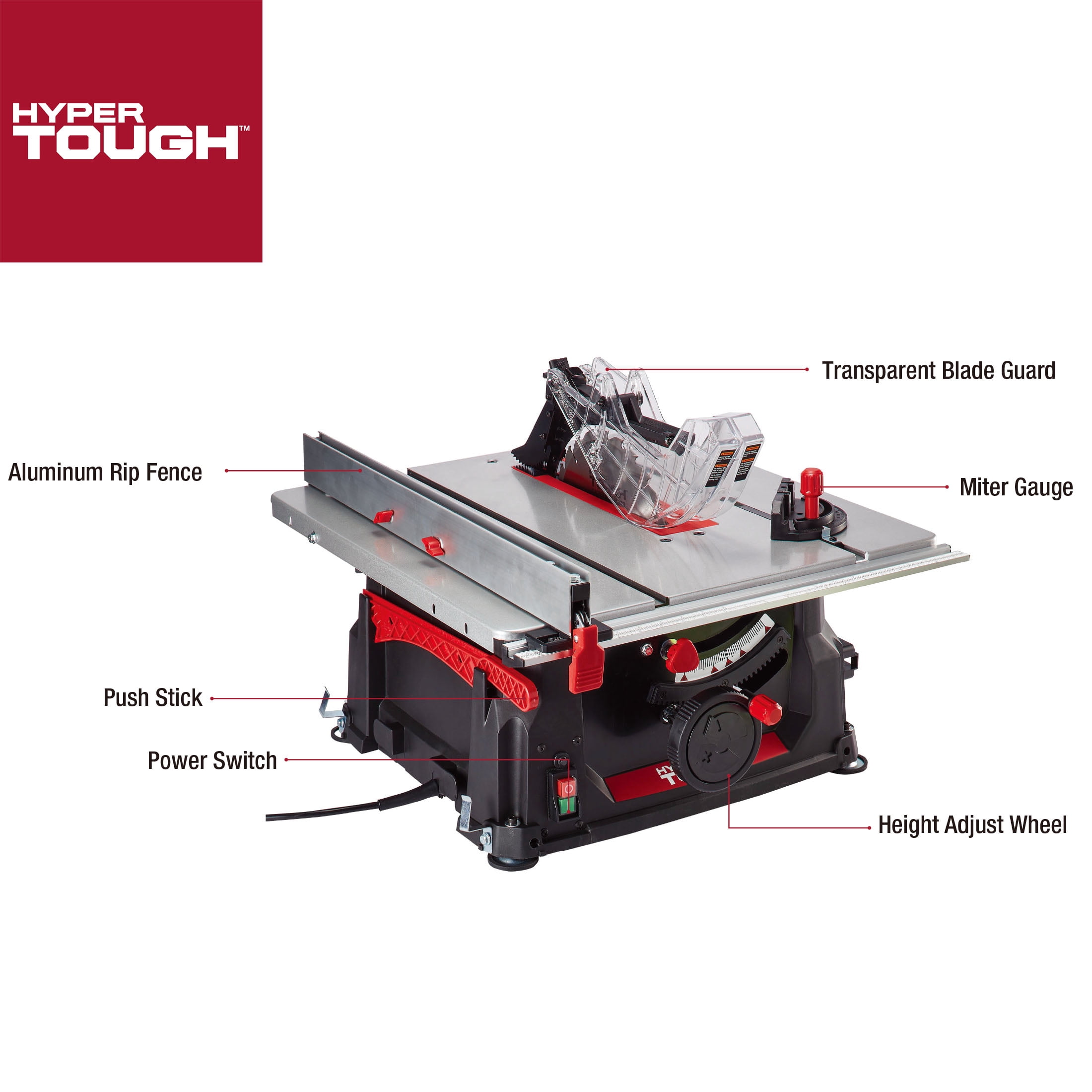 Hyper Tough 10-inch 15Amp Table Saw, TS1001