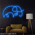 thumbnail image 2 of Craftnamesign Elephant Line Art Neon Sign for Bedroom Kid Room Wall Decor, 2 of 4