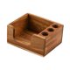 thumbnail image 4 of Porta notas adhesivas de madera de acacia, 7,6 x 7,6 cm (3 x 3 pulgadas), dispensador de notas, accesorio de escritorio para la escuela, 4 of 9
