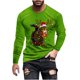 thumbnail image 2 of Blusas y camisas de manga larga con cuello redondo para hombre Blusa de manga larga con cuello redondo y estampado navideño para hombre Blusa de poliéster para hombre, 2 of 3