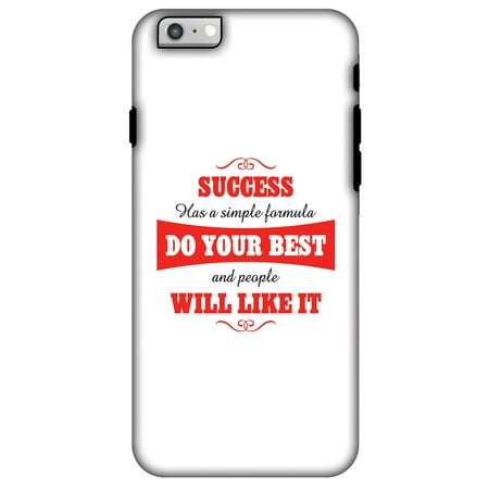 iPhone 6s Plus Case, iPhone 6 Case, Premium 2 in 1 Slim Fit Handcrafted Printed Designer ShockProof Heavy Duty Protection Case for iPhone 6 Plus, iPhone 6S Plus - Success Do Your (Best Iphone 6 Case For Drops 2019)
