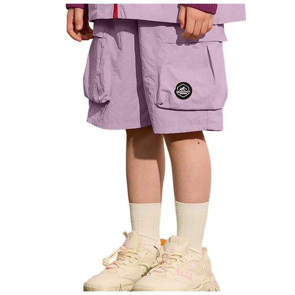 Ketyyh-chn99 Toddler Boy Shorts Toddler Boys Girls Cotton Athletic Running Shorts Size for 13-14 Years,Purple