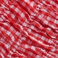 thumbnail image 6 of DHFJKG Women's Ruffle Shorts Plaid Bloomer Shorts Elastic Waist Cute Summer Bottoms Hot Pants, 6 of 6