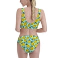 thumbnail image 3 of Daiia Lemon1 printed 2 piece Swimsuit Bikinis for Women High Waisted Racerback Bathing Suits Summer Tummy Control Scoop Neck Swimwear-Small, 3 of 8
