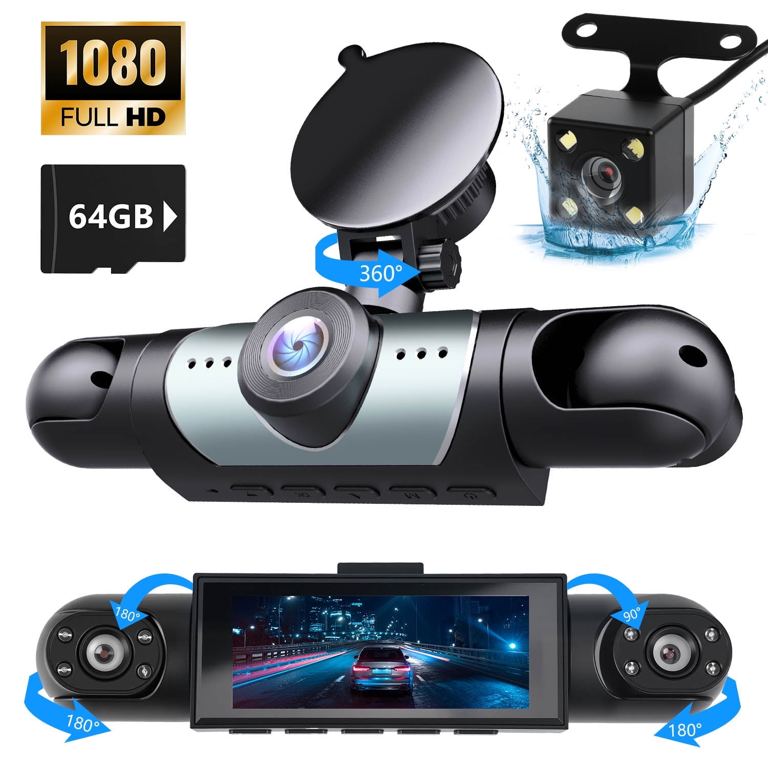 Dash Cam EC09 Per Auto E Moto – Modalità Parcheggio Con Sensore PIR, Registrazione Fino A 120 Giorni In Standby, 1080p, Impermeabile IP68 E Visione Notturna