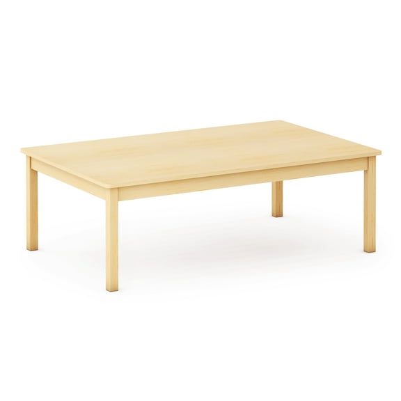 Guidecraft EdQ Toddler Table - Natural: Rectangle Wooden Activity Table for Kids, 30"x48", 16" Height | Toddler Desk for Playroom, Preschool & Daycare