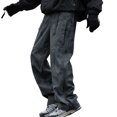 thumbnail image 2 of MKHSQHDG Male Pants Men's Cargo Sweatpants Casual Joggers Loose Fit Open Bottom Athletic Pants for Men with Pockets M, 2 of 6
