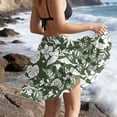 thumbnail image 6 of Gamivast Sarong Cover up for Women Tropical Print Wrap Skirt Swimsuit Cover up Skirt Flowy Beachwear Vacation Resort Wear Cruise Poolside Beach to Boardwalk, 6 of 6