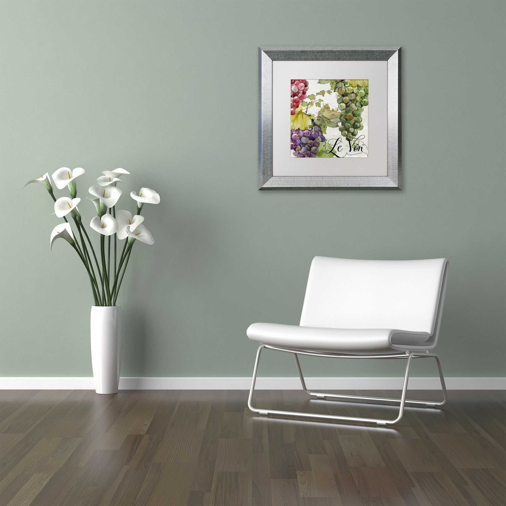 Trademark Fine Art "Wines of Paris II" Canvas Art by Color Bakery, White Matte, Silver Frame