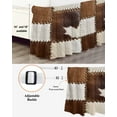 thumbnail image 3 of Cow Cowhide Bed Skirt Abstract Brown Seam Leather Bed Skirts Queen Size 18 Inch Drop, Wrap Around Dust Ruffle&nbsp;Bedskirt with Adjustable Elastic Belt for Queen Size Beds, 3 of 7