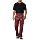 thumbnail image 2 of INSPIRE CHIC Pantalones de Cuero Sintético para Hombre, Ajuste Slim, Hip Hop Punk, Talla 30 Burdeos, 2 of 6