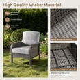 thumbnail image 3 of Vcatnet 7 Pieces Outdoor Conversation Set High Back Sectional All Weather Wicker Patio Furniture with Swivel Glider Chairs & Coffee Table, Dark Gray, 3 of 10