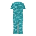 thumbnail image 6 of Tnhcen Women's Loose comfortable 2-Piece Summer Print Pajama Set Cozy Lightweight Short Sleeve Capri Pants with Pockets S-3XL, 6 of 6