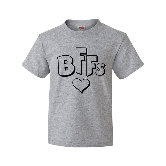 Inktastic BFFs- best friends forever heart Youth T-Shirt