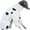 White, variant on HQREA Winter Warm Fleece Dog Jumpsuit, Full Body Pet Pajamas for Italian Greyhound