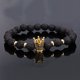 thumbnail image 1 of Pulseras para mujer, regalos para mujer, pulsera de piedra natural con incrustaciones elásticas de circonita y piedra volcánica, collar, 1 of 3