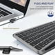 thumbnail image 3 of Bluetooth Wireless Keyboard with Touchpad 7-Colors Backlit 2.4G Rechargeable Trackpad Keyboard for Smart TV, 3 of 5