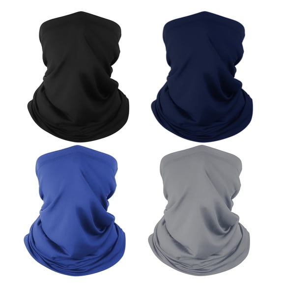 TELOLY 2026 New 4 Pack Neck Gaiter Face Covering Mask Balaclava Bandana for Outdoor Sun Protection for Hiking,Cycling,Running,Fishing,Camping