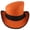 Orange, variant on Jiibva Wool Top Hat Unisex Asymmetric Top Hat Victorian Magician Hat Gentlemen Hat Jazz Cap