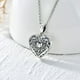 thumbnail image 2 of Collar SOULMEET con medallón de loto en forma de corazón, plata 925, 2 of 6