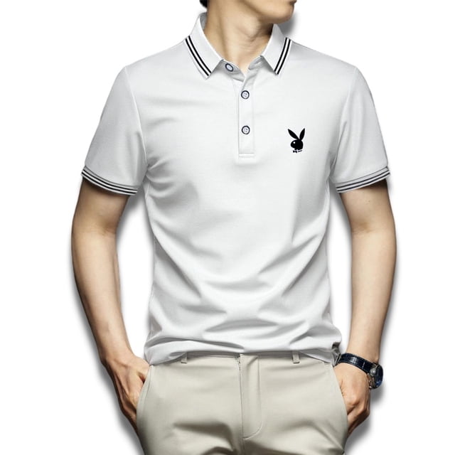Los Hombres Polo Camiseta M-5XL De Gran Tamaño De La Moda Casual Actividad De Color Sólido Cuello De Manga Corta Topspangjing