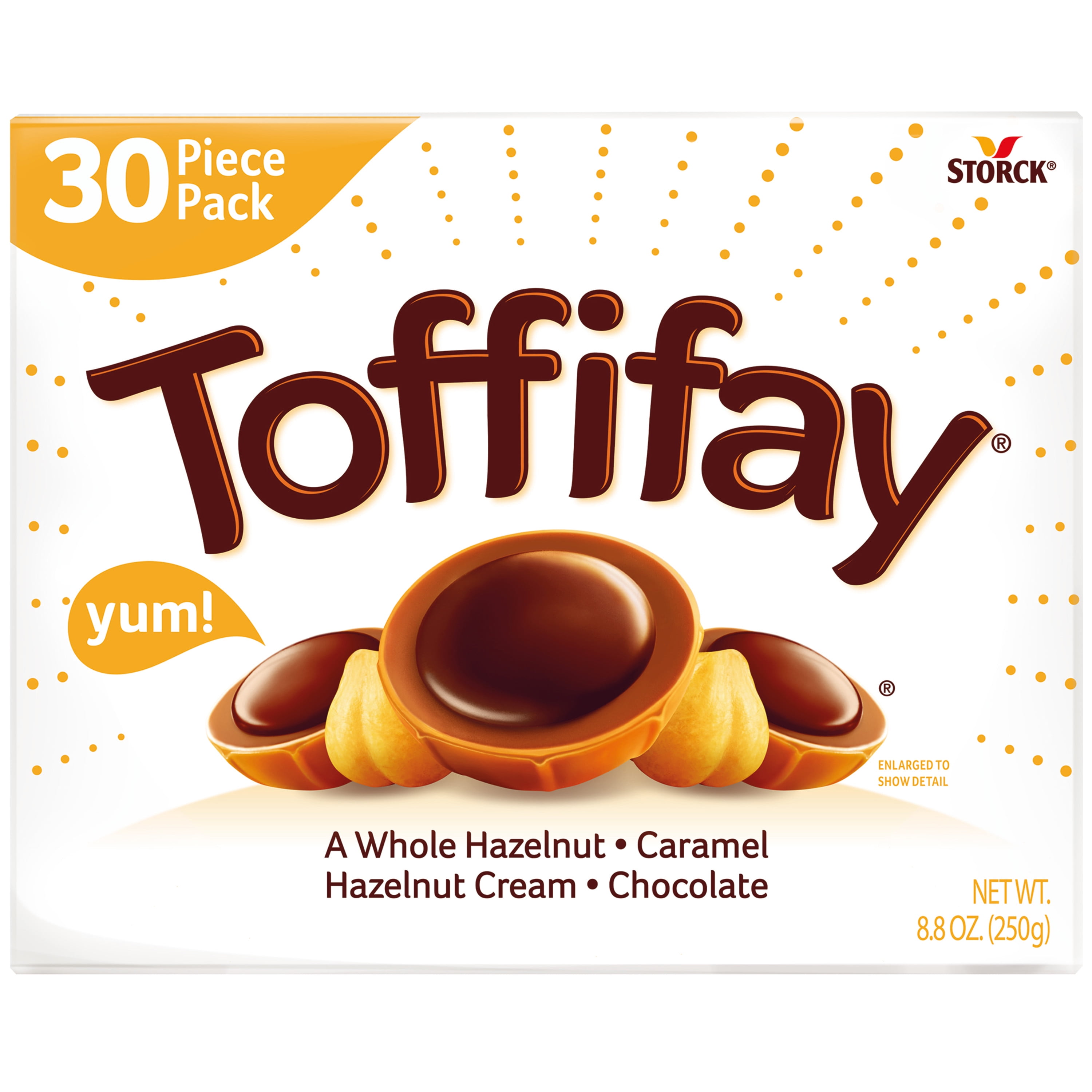 Toffifay Chocolate Covered Piece Milk Cup Molded Tray in Box 8.8 oz