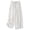 White, variant on Diufon Cotton Linen Pants for Women Solid Color Pants Elastic Waist Drawstring Pants with Pockets